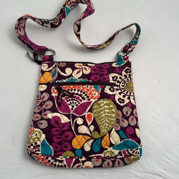 Vera Bradley Plum Crazy floral hipster crossbody bag - Picture 2 of 6